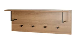 Wandgarderobe 80 x 30 cm Eiche-Dekor/schwarz