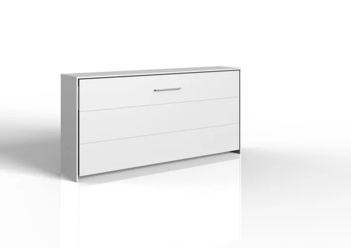 Wandklappbett STELLA weiß 90 x 200 cm horizontal