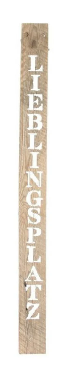 Wandschild LIEBLINGSPLATZ 10 x 78 cm