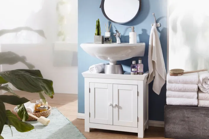 Waschbeckenunterschrank 57 x 56 cm weiß