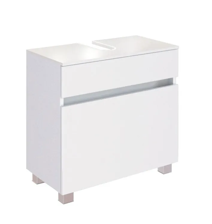 Waschbeckenunterschrank BAABE 60 x 55 cm Weiß matt