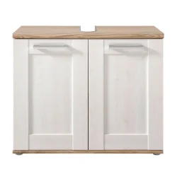 Waschbeckenunterschrank CASA 80 x 66 cm braun/ weiß