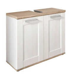 Waschbeckenunterschrank CASA 80 x 66 cm braun/ weiß