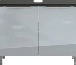 Waschbeckenunterschrank CORUS Graphit/ silbergrau