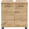 Waschbeckenunterschrank NORA 59,8 x 63,4 cm Eiche Landhaus