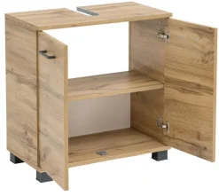 Waschbeckenunterschrank NORA 59,8 x 63,4 cm Eiche Landhaus