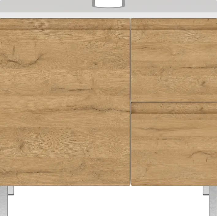 Waschbeckenunterschrank SOPHIE 60x56x34 weiß/Grandson-Eiche Nb.