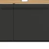 Waschbeckenunterschrank YONKERS 80 x 59 cm Graphit/ Navarra Eiche