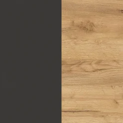 Waschbeckenunterschrank YONKERS 80 x 59 cm Graphit/ Navarra Eiche