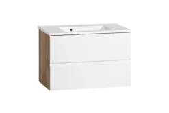 Waschtisch GENT weiß/braun 80cm