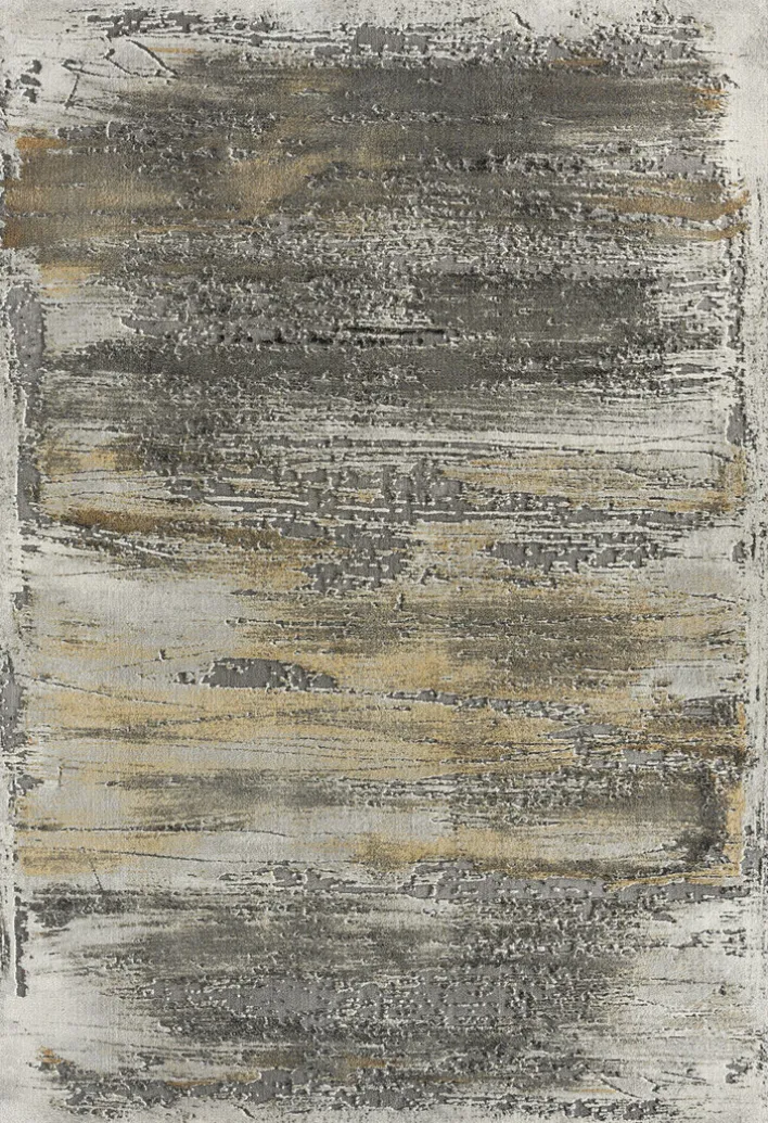 Webteppich MODENA 80 x 150 cm grau/gold