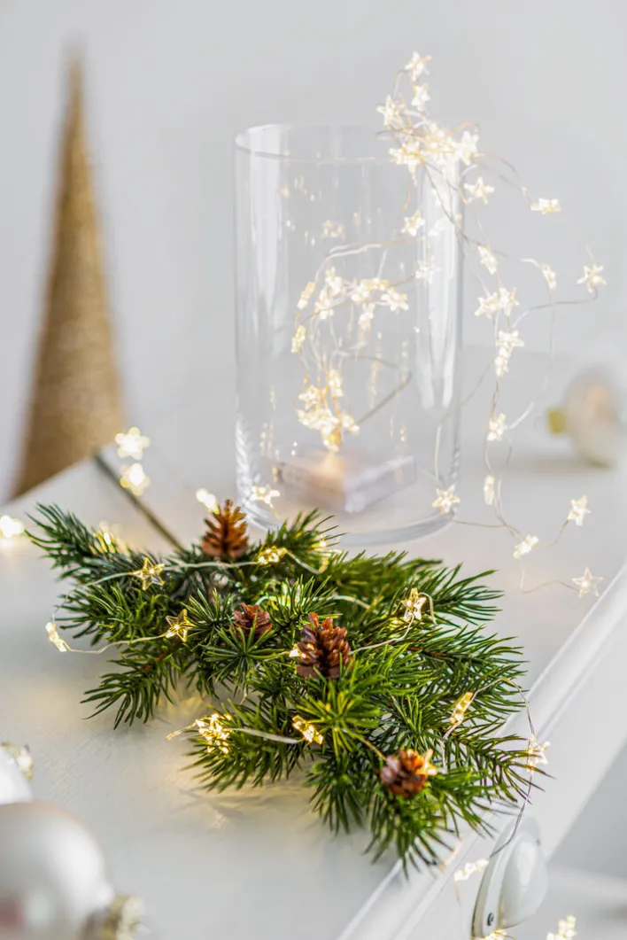 Weihnachten Lichterbündel 48 Micro LEDs WW