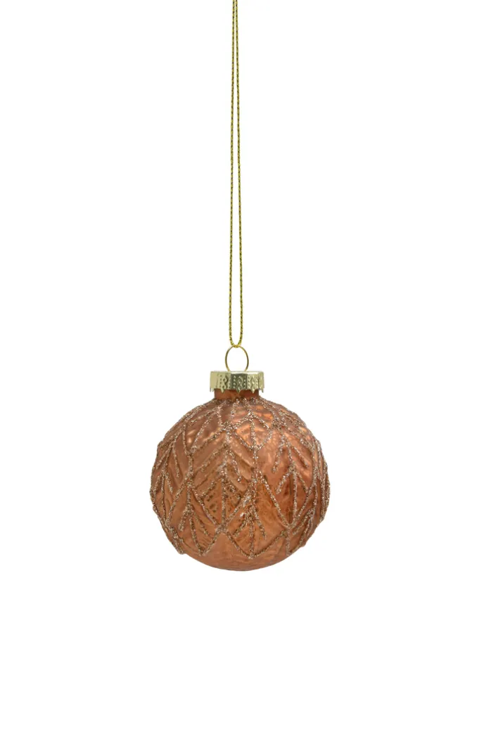 Weihnachtskugel BLACK FOREST Glas Ø 6 cm Braun