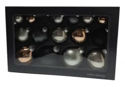 Weihnachtskugel Set 16-tlg. 4, 6, 8 cm mehrfarbig modern