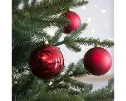 Weihnachtskugeln MIX 4-teilig je 10 cm rot