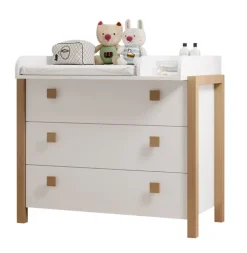 Wickelkommode BEACH Kiefer weiß/ Abs. Birke