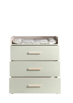 Wickelkommode PRIZZI pastellgrün/ braun