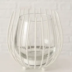 Windlicht Set LAVAL 4-teilig weiß