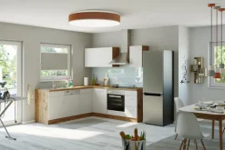 Winkelzeile ODENSE 210 x 210 cm Wotan-Eiche Dekor/ Weiß