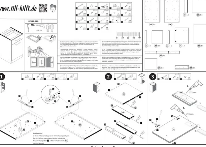 Winkelzeile ODENSE 210 x 210 cm Wotan-Eiche Dekor/ Weiß