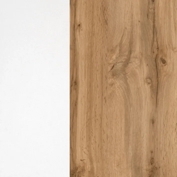 Winkelzeile ODENSE 210 x 210 cm Wotan-Eiche Dekor/ Weiß