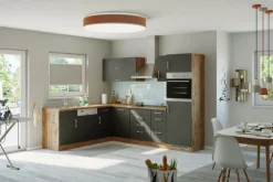 Winkelzeile ODENSE Wotan-Eiche Dekor/ Anthrazit ca. 210x270cm