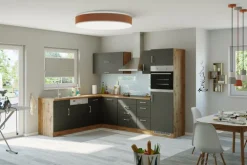 Winkelzeile ODENSE Wotan-Eiche Dekor/ Anthrazit ca. 210x270cm