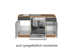 Winkelzeile ODENSE Wotan-Eiche Dekor/ Anthrazit ca. 210x270cm