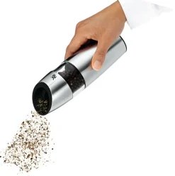 WMF elektrische Salz-/ Pfeffermühle silberfarbig