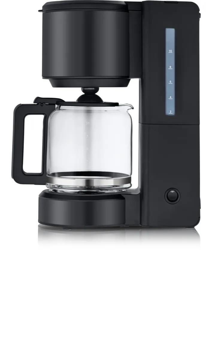 WMF Kaffeemaschine STELIO BLACK Glas Metall Deep Black