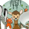 WMF Kindergeschirr-Set FOREST FRIENDS 6-teilig Porzellan/Edelstahl