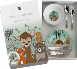 WMF Kindergeschirr-Set FOREST FRIENDS 6-teilig Porzellan/Edelstahl