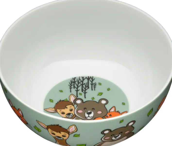 WMF Kindergeschirr-Set FOREST FRIENDS 6-teilig Porzellan/Edelstahl