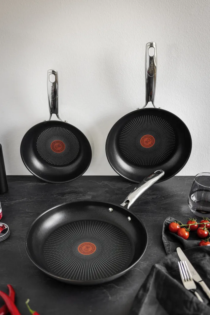 WMF Pfannenset DUETTO Edelstahl 3-tlg. 20/24/28 cm Silberfarbig/Schwarz