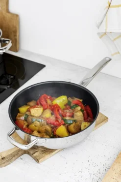 WMF Schmorpfanne DURADO Edelstahl 28 cm Silberfarbig/Schwarz