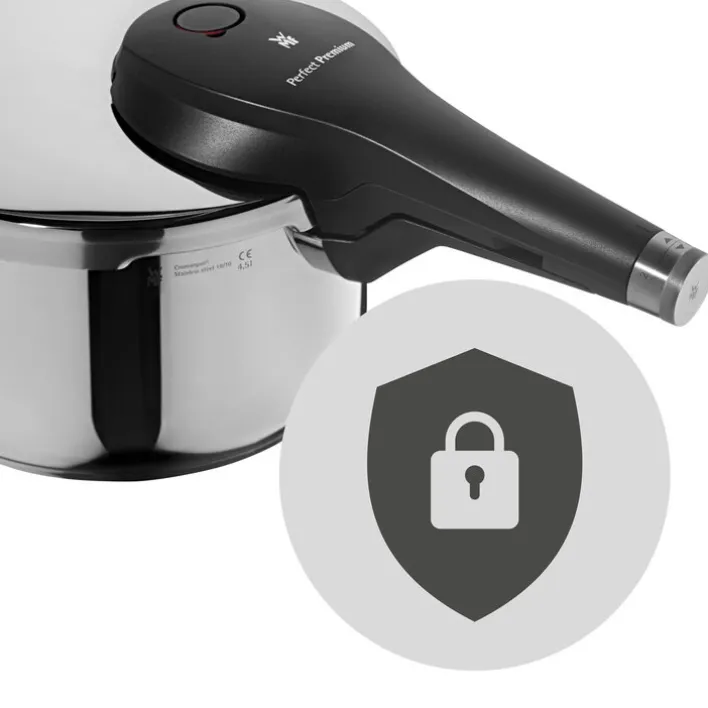 WMF Schnellkochtopf PERFECT PREMIUM 6500 ml Edelstahl silberfarbig