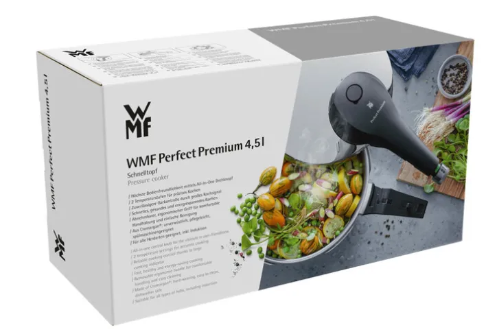 WMF Schnellkochtopf PERFECT PREMIUM 4500 ml Edelstahl silberfarbig