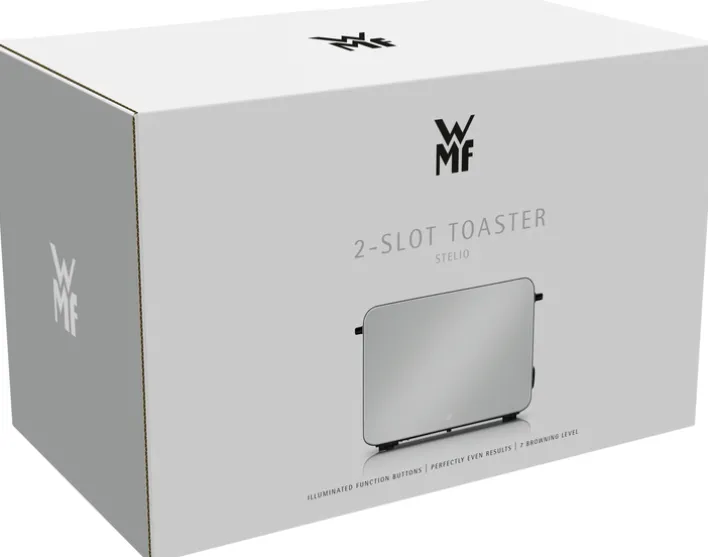 WMF Toaster STELIO PAPER Metall 32 x 18,5 x 21 cm Grau Matt