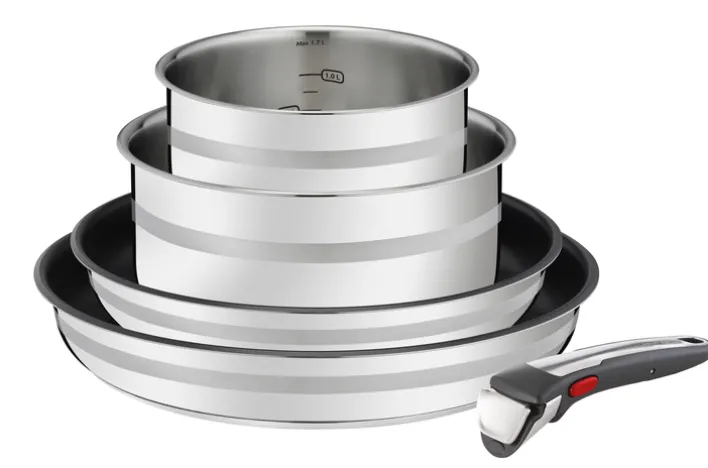 WMF Topfset JO COOK SMART Edelstahl 5-teilig Silberfarbig/Schwarz