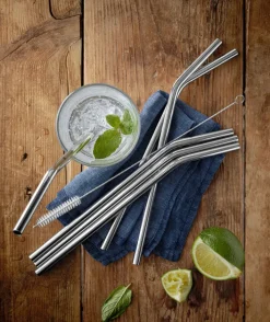 WMF Trinkhalm Set BARIC I 7-teilig Edelstahl