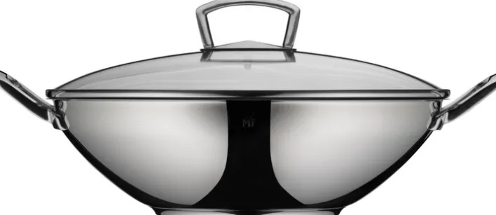 WMF Wok inklusive Glasdeckel 36 cm Edelstahl