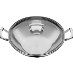 WMF Wok inklusive Glasdeckel 36 cm Edelstahl