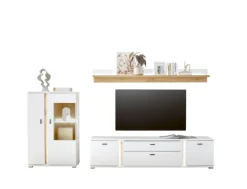 Wohnkombi 13 LONG ISLAND 3-teilig 290x170 cm weiß/braun