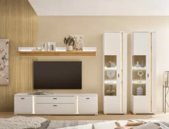 Wohnkombi LONG ISLAND 4-teilig cm weiß/braun