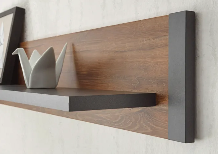 Wohnkombi I DETROIT 4-teilig 360 x 170 cm braun/anthrazit