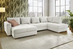 Wohnlandschaft EVEN Waffelcord hellbeige