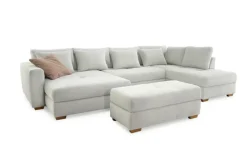 Wohnlandschaft EVEN Waffelcord hellbeige