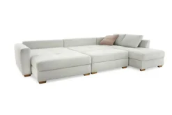 Wohnlandschaft EVEN Waffelcord hellbeige