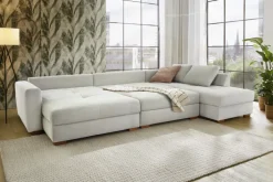 Wohnlandschaft EVEN Waffelcord hellbeige