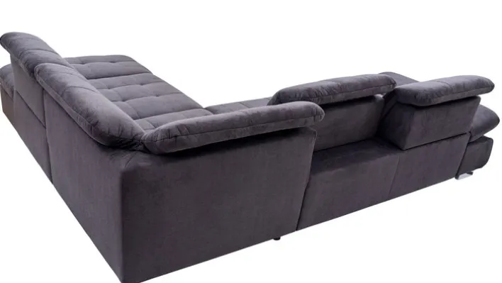 Wohnlandschaft LANCE 323 x 260 cm Stoffbezug belle black